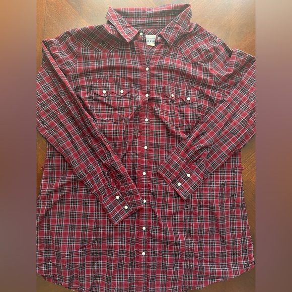 Converse Plaid Red women  Shirt size 3 - Picture 2 of 7